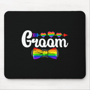 Bräutigam Lgbt Pride Gay Junggeselle Hochzeit Verl Mousepad
