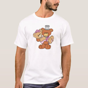Bräutigam mit niedlichen Hochzeitsbären T-Shirt