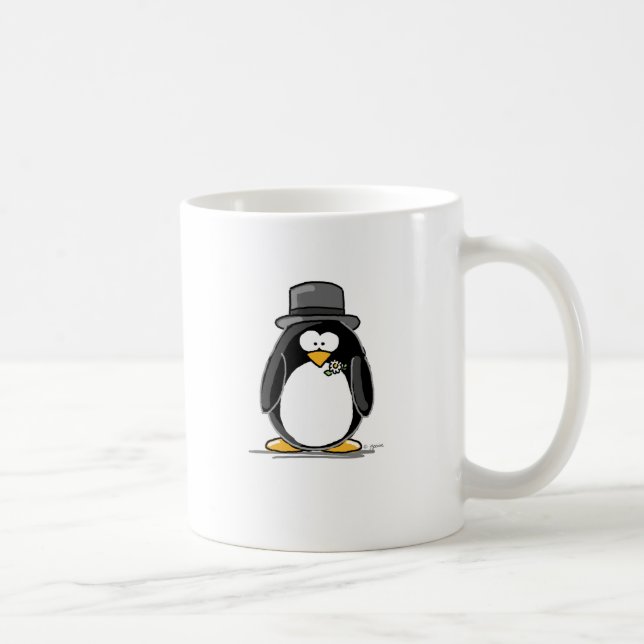 Bräutigam-Pinguin Tasse (Rechts)