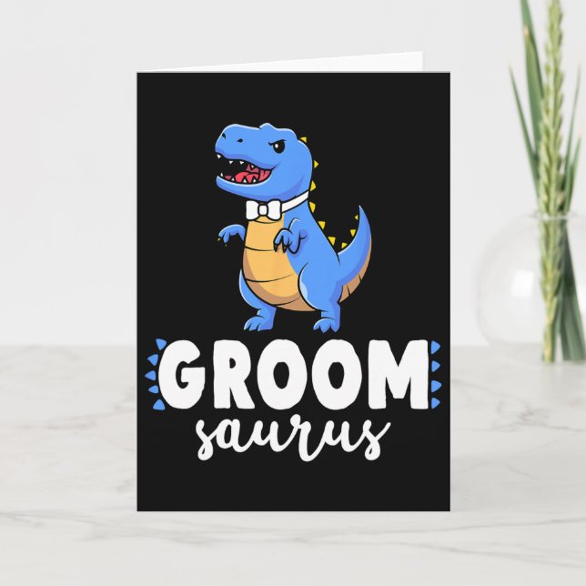 Bräutigam Saurus Dinosaur Verlobung Hochzeit Paare Karte (Vorderseite)