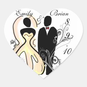 Bräutigam Save the Date Aufkleber