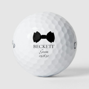 Bräutigam schwarze Fliege Golfball