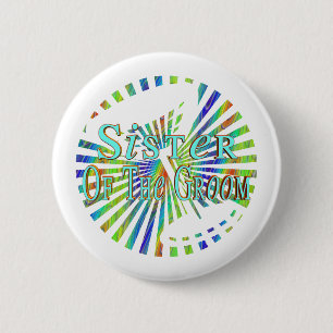 Bräutigam-Schwester-Knopf Button