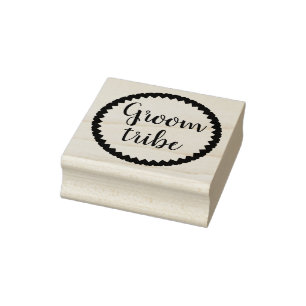 Bräutigam-Stamm-Herz Gummistempel