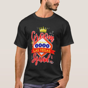 Bräutigam Vegas Junggesellenabschied Gruppe 2025 i T-Shirt