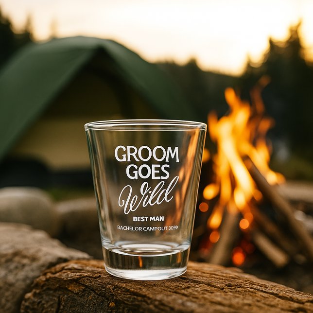 Bräutigam wird wild Junggesellenabschied  Schnapsglas (Von Creator hochgeladen)