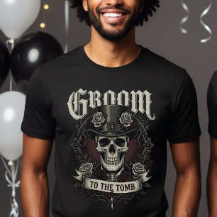 Bräutigam zum Grab Schädel Herr Ehemann Gothic Hoc T-Shirt