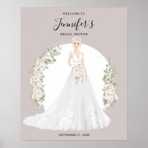 Brautjungfer-Abschiedsgruß-Schild für die Brautpar Poster