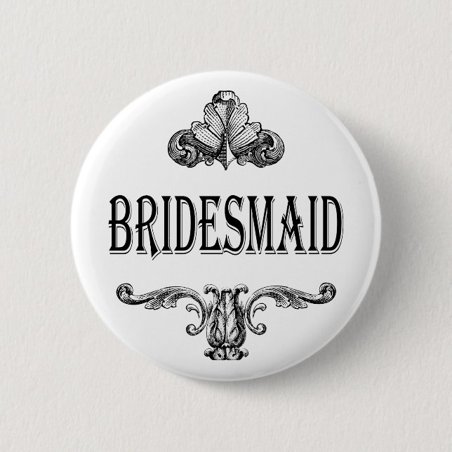Brautjungfer anpassbare Farbe Knopf Button (Vorderseite)
