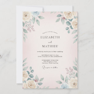 Brautjungfer Blühende Salbei Hochzeit Einladung
