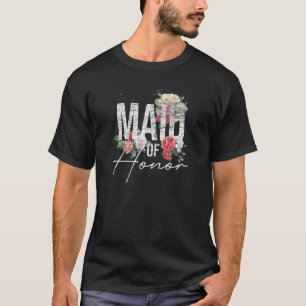 Brautjungfer Blumen Brautparty Floral Braut P T-Shirt