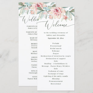 Brautjungfer Blumen Hochzeit. Wasserfarbene elegan Programm