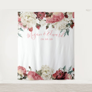 Brautjungfer Blumen Hochzeitskulisse Rezeptionsdek Wandteppich