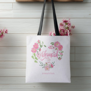 Brautjungfer Blumen Personalisierter Name