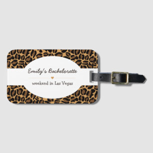 Brautjungfer Braut Boujee Trendiger Leopardenprint Gepäckanhänger