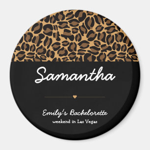 Brautjungfer Braut Boujee Trendiger Leopardenprint Magnet
