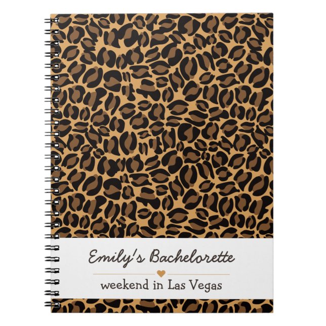 Brautjungfer Braut Boujee Trendiger Leopardenprint Notizblock (Vorderseite)