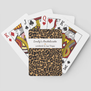 Brautjungfer Braut Boujee Trendiger Leopardenprint Spielkarten
