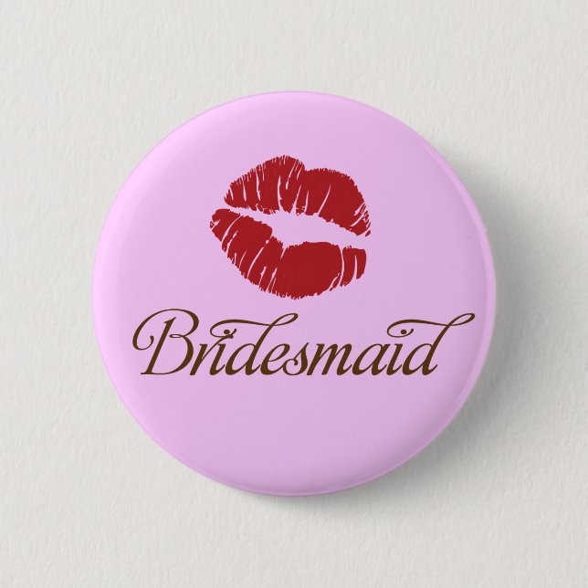 Brautjungfer - Brauthochzeits-Party-Spaß-Knöpfe Button (Vorderseite)