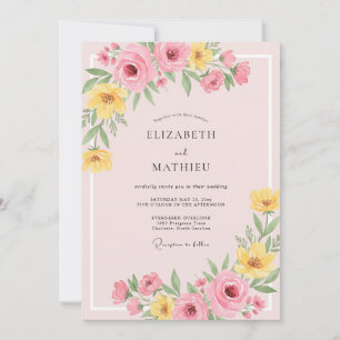 Brautjungfer Butterblüten-Hochzeit Einladung