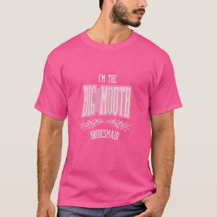 Brautjungfer Damen Große Mund Passende Hen Party T-Shirt