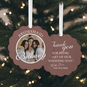 Brautjungfer Danke Andenken Hochzeit Ornament Karte