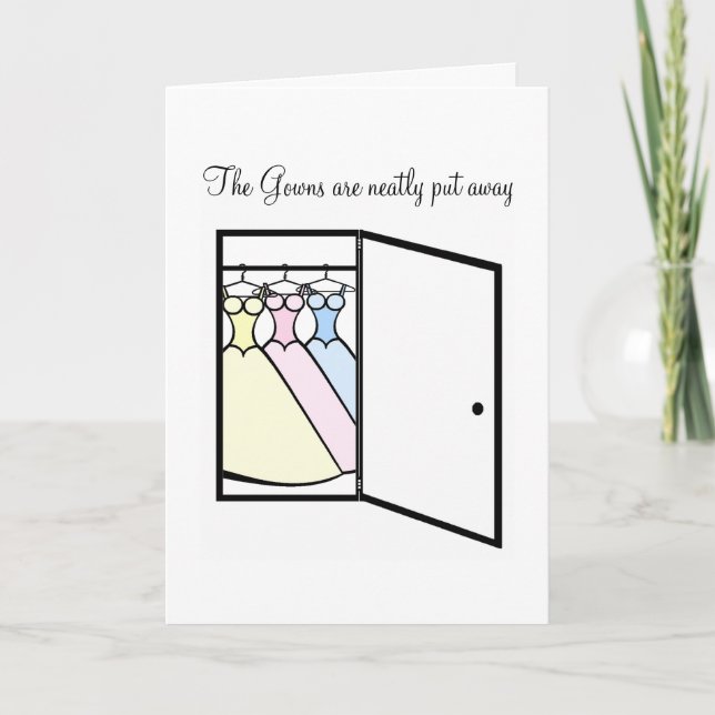 Brautjungfer danken Ihnen - Wandschrank der Dankeskarte (Vorderseite)