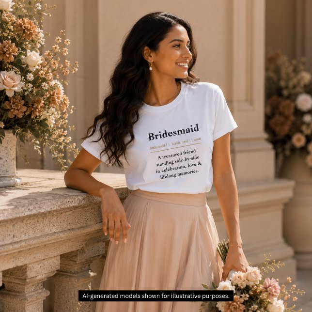 Brautjungfer Definition T-Shirt (Von Creator hochgeladen)