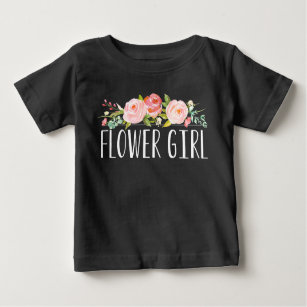 Brautjungfer des Blumen-Mädchen-Baby-T-Shirt-  Baby T-shirt