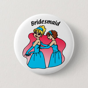 Brautjungfer, die Identifikations-Knopf Wedding Button