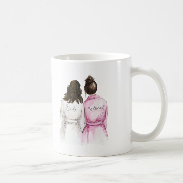 Brautjungfer? DK-Br-gewelltes Braut-DK-Br-Mädchen Kaffeetasse (Rechts)