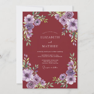 Brautjungfer Florale Blütenhochzeit Einladung