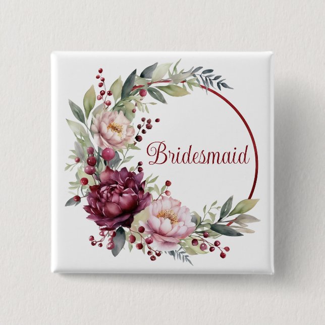 Brautjungfer-Geschenk Button (Vorderseite)