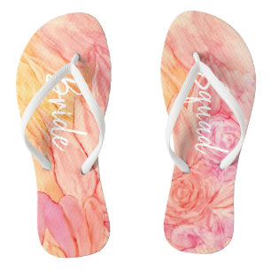 Brautjungfer Geschenk Flip-Flops Frische Blumen Flip Flops