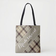 Brautjungfer-Geschenk personalisierter Name Tartan