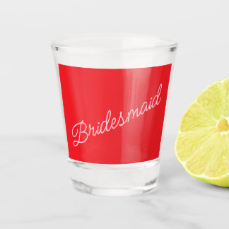 Brautjungfer-Geschenk Rot Pink Brautparty Dankesch Schnapsglas