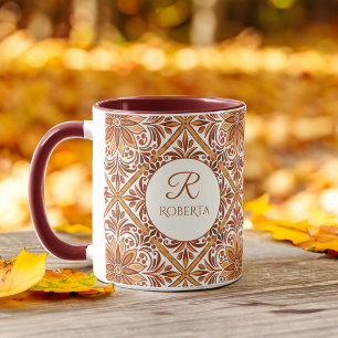 Brautjungfer-Geschenke Terrakotta Talavera Monogra Tasse