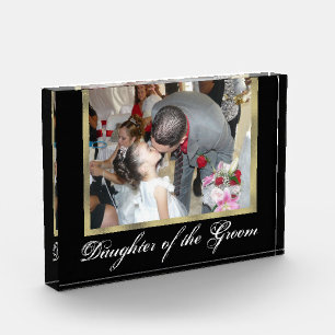 Brautjungfer Hochzeit Gold Faux Folie Fotoblock