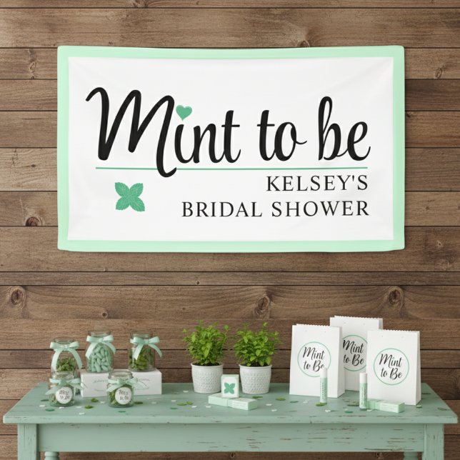 Brautjungfer Hochzeit: Mint to Be Banner (Mint to Be Wedding Bridal Shower Banner
)