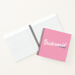 Brautjungfer Hochzeits-Kalligrafie-Gästebuch-Notiz Notizbuch