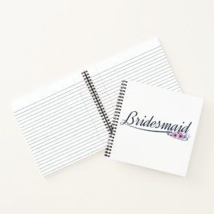 Brautjungfer Hochzeits-Kalligrafie-Gästebuch-Notiz Notizbuch
