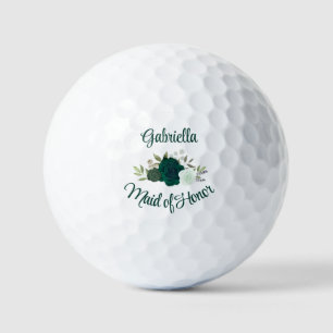 Brautjungfer-Hochzeitsgeschenk Smaragdgrüne Rosen Golfball