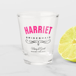 Brautjungfer Hochzeitsgesellschaft Schnapsglas