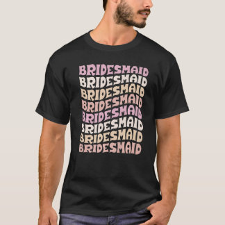Brautjungfer I Do Crew Retro Junggesellinnenabschi T-Shirt