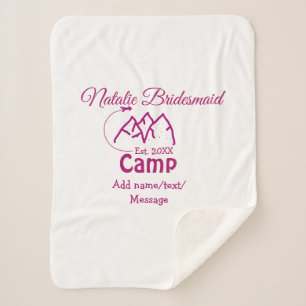 Brautjungfer im rosa Camp - Name, Datum, Jahr Jung Sherpadecke