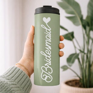 Brautjungfer   Individuelles Geschenk für die Jung Thermosbecher