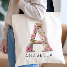Brautjungfer | Individuelles Monogramm Florales Fa