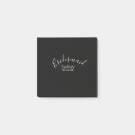 Brautjungfer Junggesellinnen-Abschiedsparty Name m Post-it Klebezettel