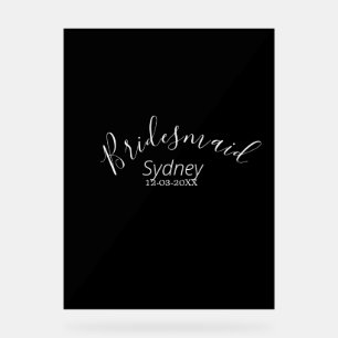 Brautjungfer Junggesellinnenabschied Name modern  Acrylschild
