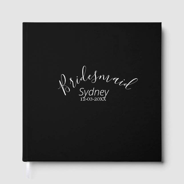 Brautjungfer Junggesellinnenabschied Name modern  Gästebuch (Vorderseite)